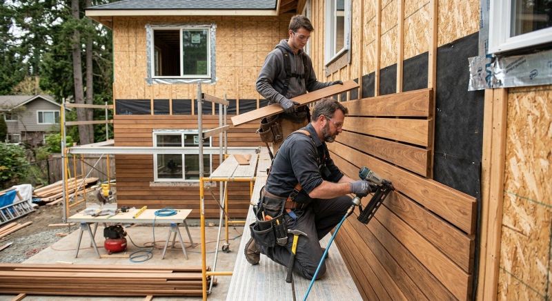 Hardwood Cladding Installation in Fairfield County, CT